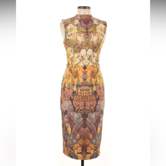 ASOS Dresses & Skirts - ASOS Gold Orange Bodycon Dress-Size6